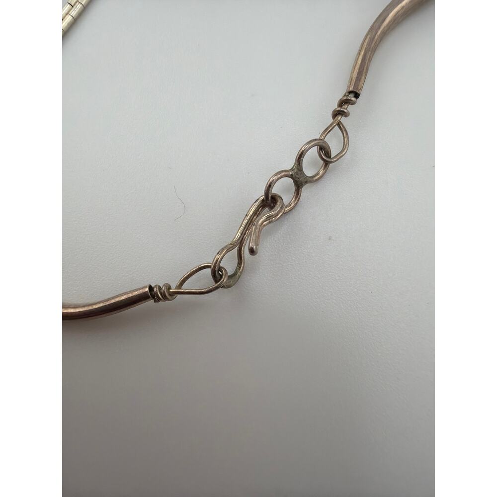 Vintage Liquid Silver Multi Strand Turquoise Necklace - Picture 3 of 4